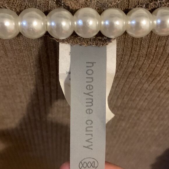 Honeyme Tan Open Front Cardigan - Picture 5 of 6